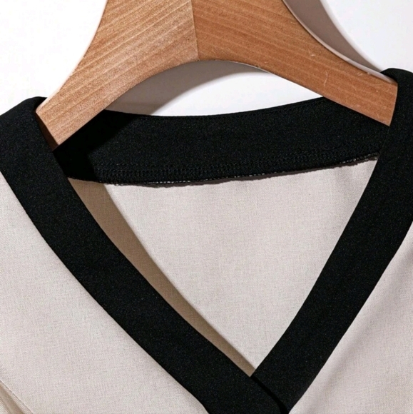 Women's Contrast Color Professional Suit, New Summer Office Commuter 2 Pieces Se - Picture 4 of 4